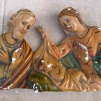 Sacra Famiglia in gesso.