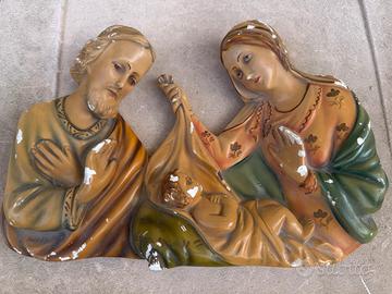Sacra Famiglia in gesso.