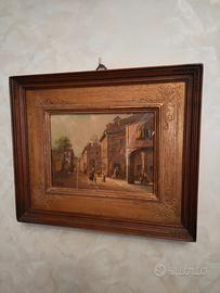 Antiquariato-olio su tela di enrico belli