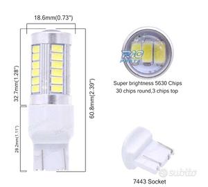 LAMPADA LED T20 BIANCA 33 LED SMS CANBUS