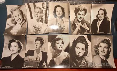 LOTTO DI 21 CARTOLINE DI ATTRICI, BIANCO E NERO