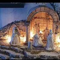 Presepe in sughero e gesso