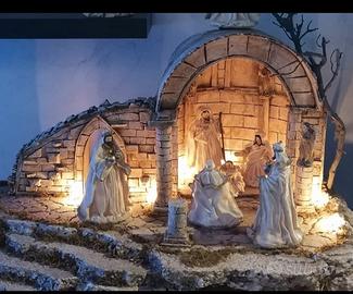 Presepe in sughero e gesso