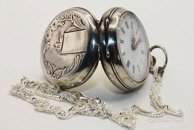 Incantevole orologio collo signora fine 800 argent