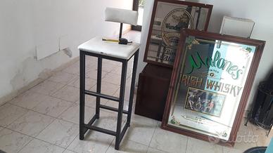 Sgabello bar ect. Pelle vintage