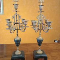 Candelabri Coppia Antichi Francesi Francia Napoleo