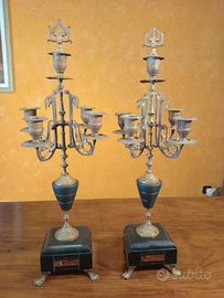 Candelabri Coppia Antichi Francesi Francia Napoleo
