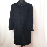 Cappotto vintage nero tessuto Loro Piana