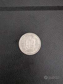 5 franchi svizzera 1935
