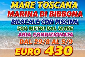 Mare Toscana Bilocale con piscina dal 29/8 al 5/9
