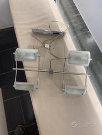 Lampadario moderno cromato a 4 luci