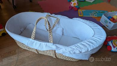 Cesta in palma naturale intrecciato a mano culla