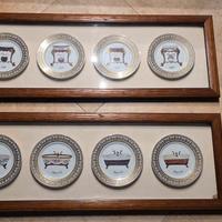 Quadri coppia con piatti in porcellana