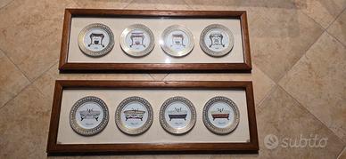 Quadri coppia con piatti in porcellana