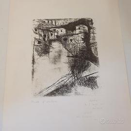 L. Cottini Paesaggio - Acquaforte, Prova d'autore