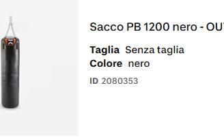 Sacco 30KG + Guantoni