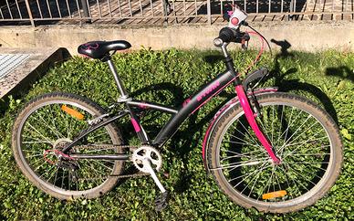 Bici bambina BTwin nera e rosa