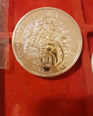 2 oz Lion of England argento 999 gr.62,20