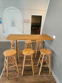 penisola con sgabelli