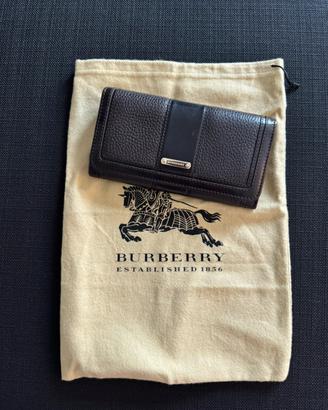 Portafoglio in pelle di daino martellata Burberry