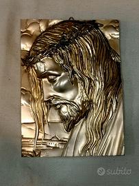 BASSORILIEVO-GESU'DI NAZARETH-ANNI'90-METALLO