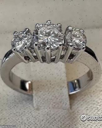 ANELLO TRILOGY IN ORO 18kt. CON DIAMANTI NATURALI