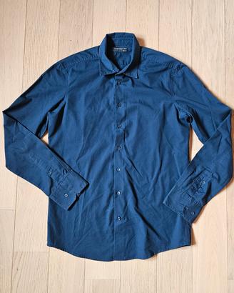 Camicia blu elegante uomo (tg. M slim fit)