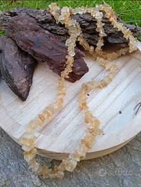 Collana in pietra dura quarzo citrino