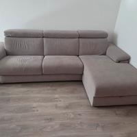 Divano letto angolare con contenitore – come nuovo