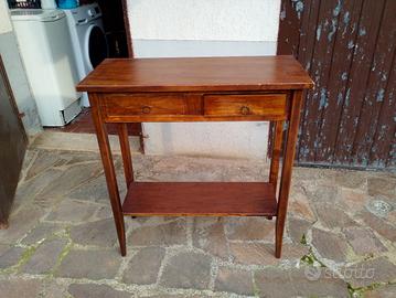 scrivania da salotto in legno rovere