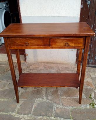 scrivania da salotto in legno rovere