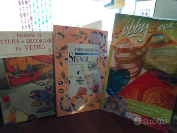 libri misti decoupage,vetro ecc
