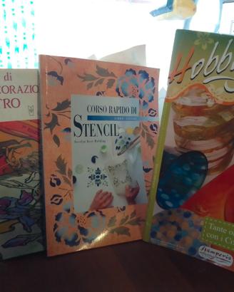 libri misti decoupage,vetro ecc