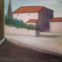 Dipinto olio su tela 30x40 cm - Case di campagna