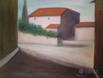 Dipinto olio su tela 30x40 cm - Case di campagna
