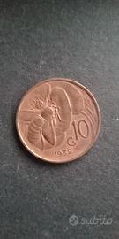 10 centesimi 1932 raro regno d'Italia Vme