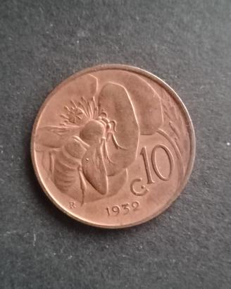 10 centesimi 1932 raro regno d'Italia Vme