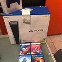 Ps5+ Secondo Pad+4 Giochi+Scontrino Garanzia