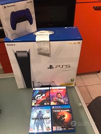 Ps5+ Secondo Pad+4 Giochi+Scontrino Garanzia