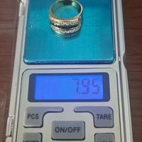 Anello oro 750 18kt 7.95 grammi
