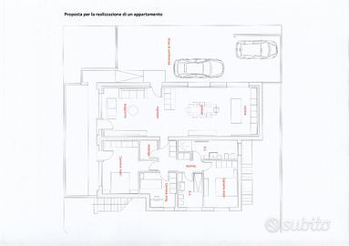 Appartamento terra 3 camere 2 bagni - V1549