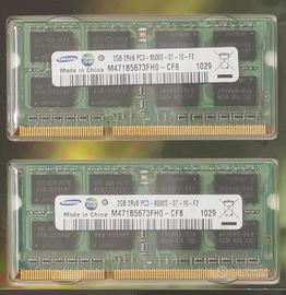 Ram DDR3 2 Banchi x 2GB tot 4 GB PC3-8500S