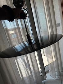 Lampadario moderno nero lucido