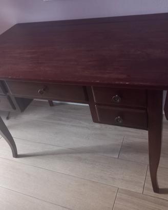 Scrivania arte povera tinta noce
