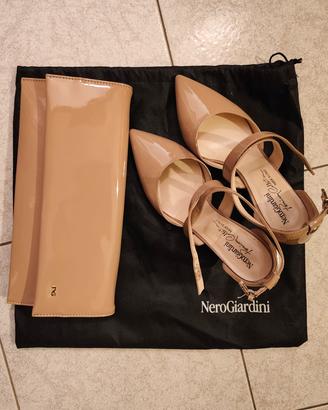 Scarpe decollete e pochette abbinate Nero Giardini