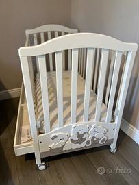 Culla neonato Erbesi lettino cassettiera materasso