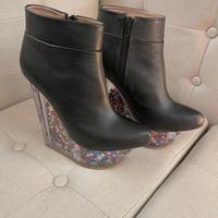 Jeffrey campbell tronchetto zeppa stelle