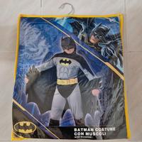Vestito Batman con Muscoli e maschera.