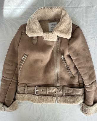 Giubbotto biker pelle camoscio Stradivarius S