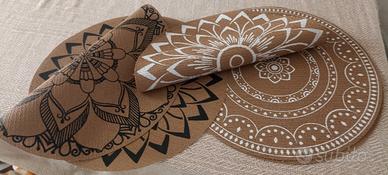 5 tovagliette sotto piatti decorate